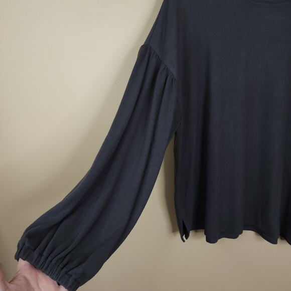 Madewell Plus Dreamiest Knit Long-Sleeve Tee in Gray Size 1X - Picture 3 of 8